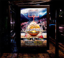 篮球比赛海报/传单模板：Basketball Flyer Template